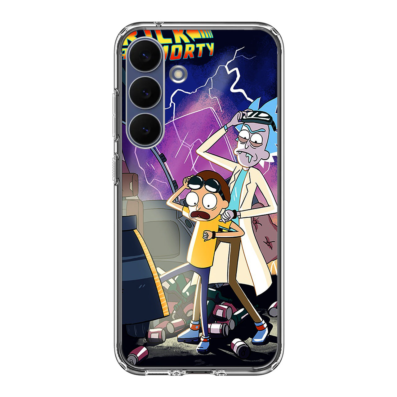 Rick And Morty Back To The Future Samsung Galaxy S25 FE Case