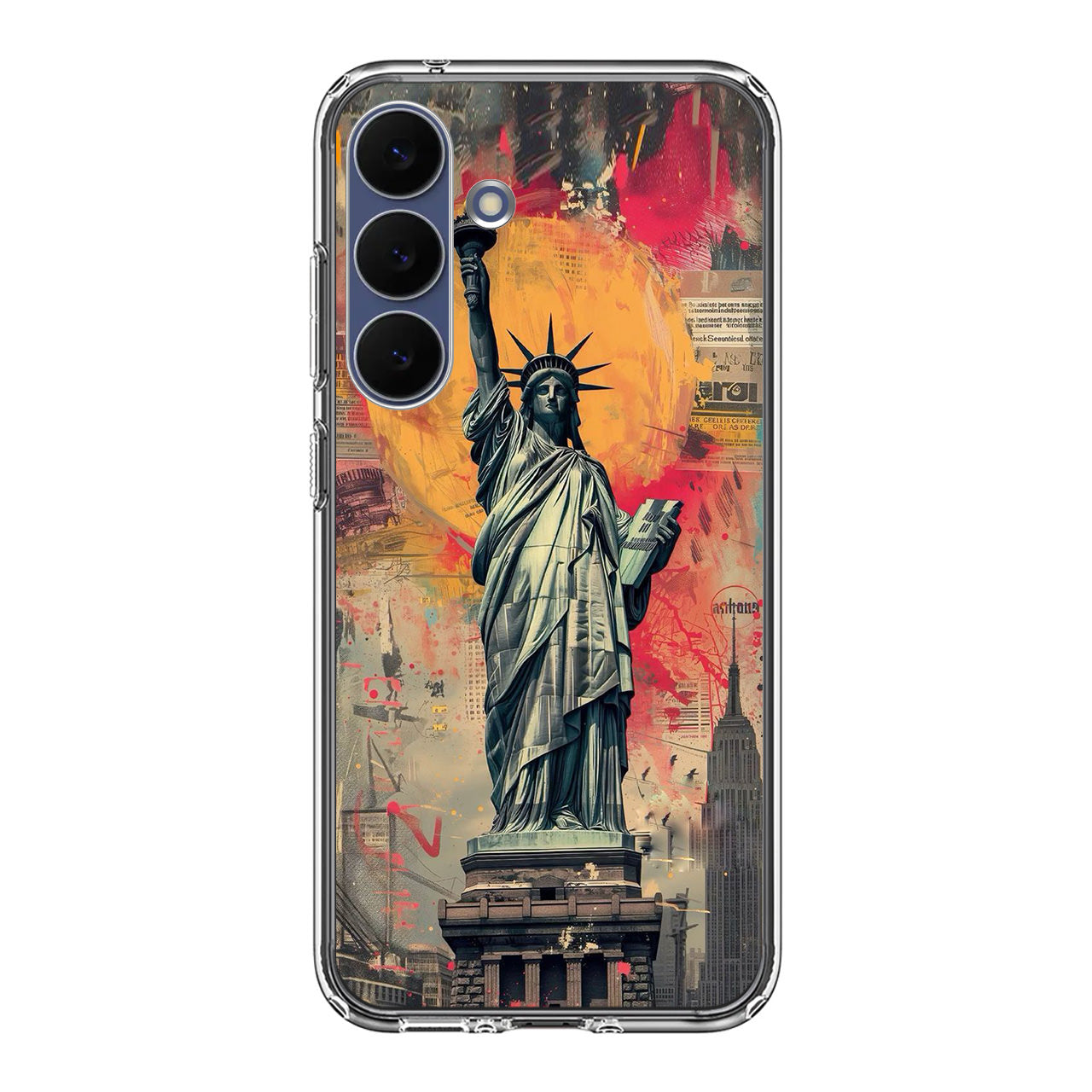 Canvas Art Statue of Liberty Samsung Galaxy S25 FE Case
