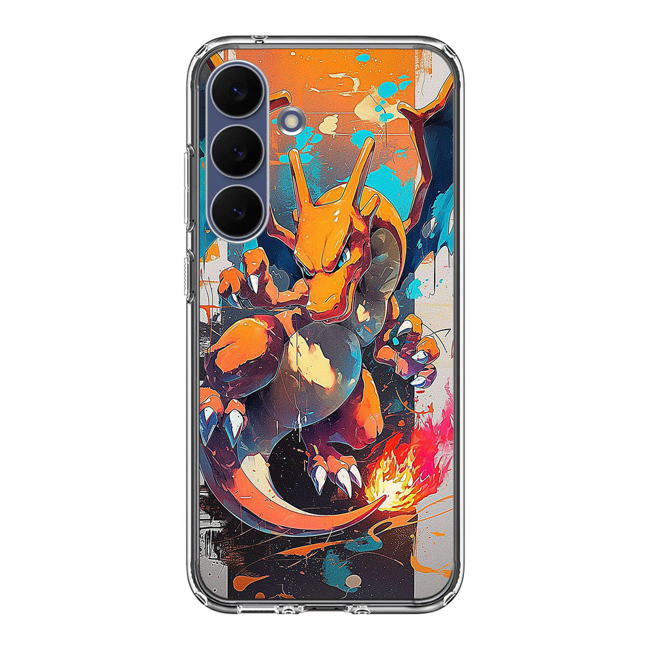 Charizard Inferno on Canvas Samsung Galaxy S25 FE Case