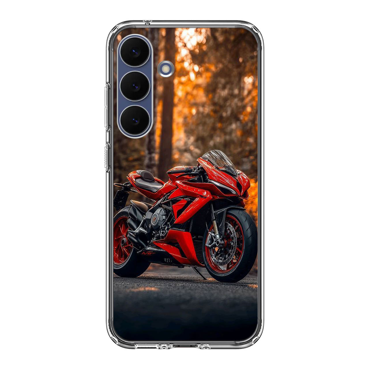 Crimson Velocity in Autumn Flame Samsung Galaxy S25 FE Case