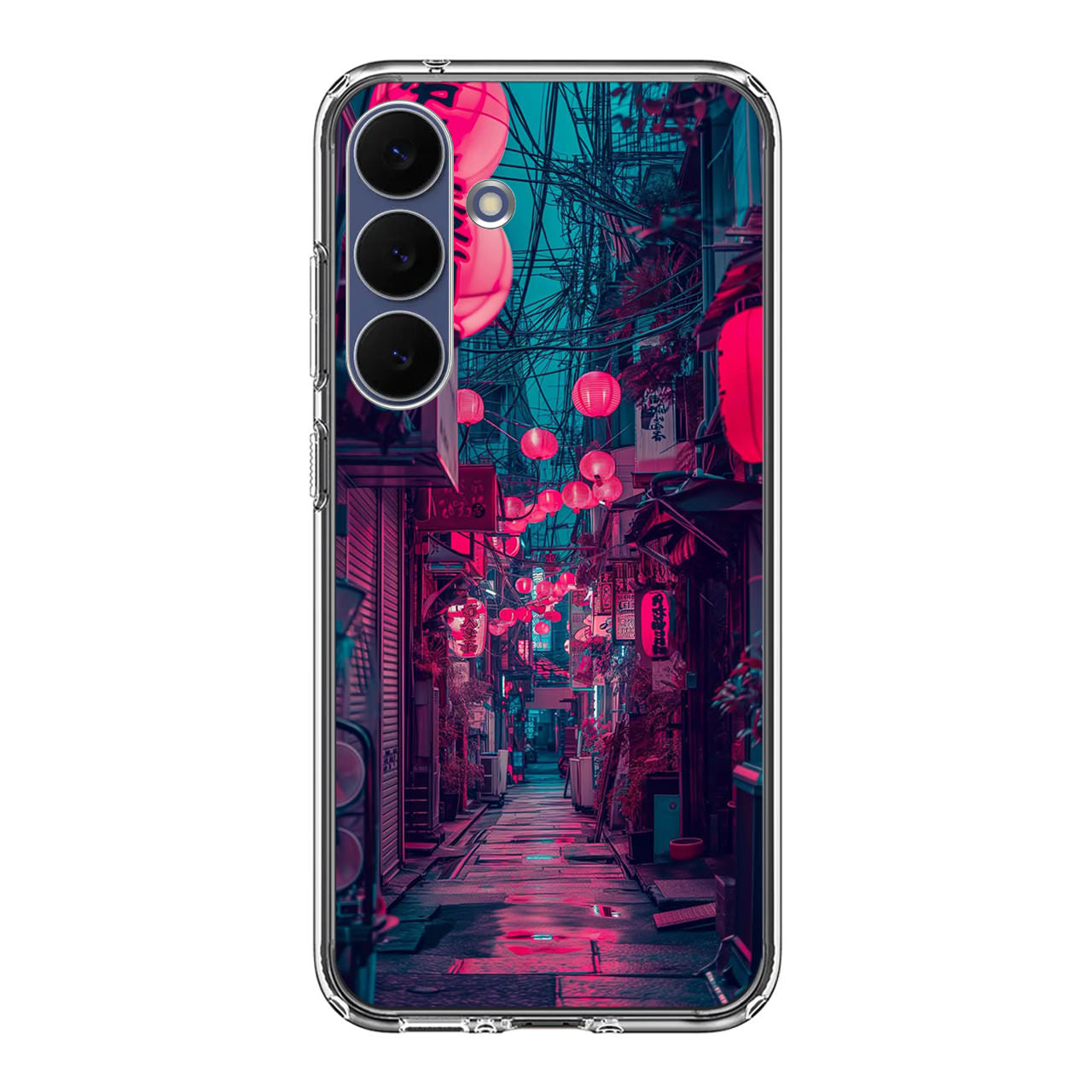 Neon Veins of the Night Market Samsung Galaxy S25 FE Case