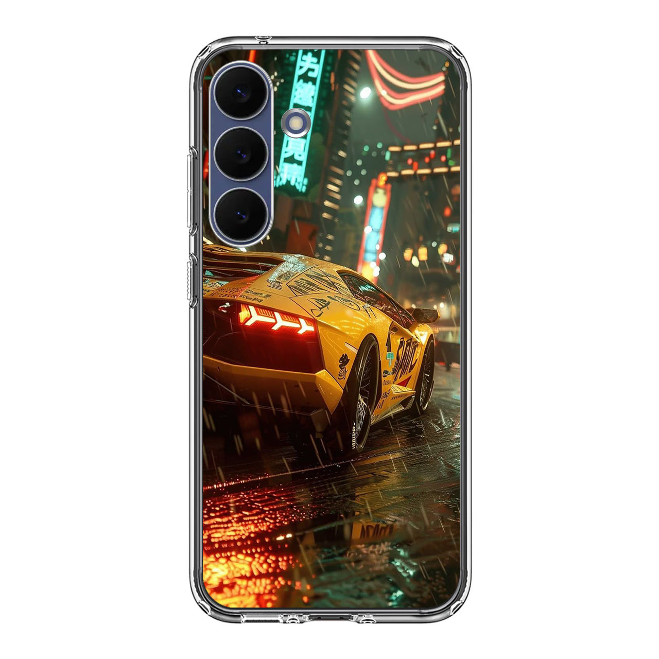 Night Drift Thunder Neon Streets Samsung Galaxy S25 FE Case