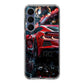 Red Sport Car in the Rain Samsung Galaxy S25 FE Case