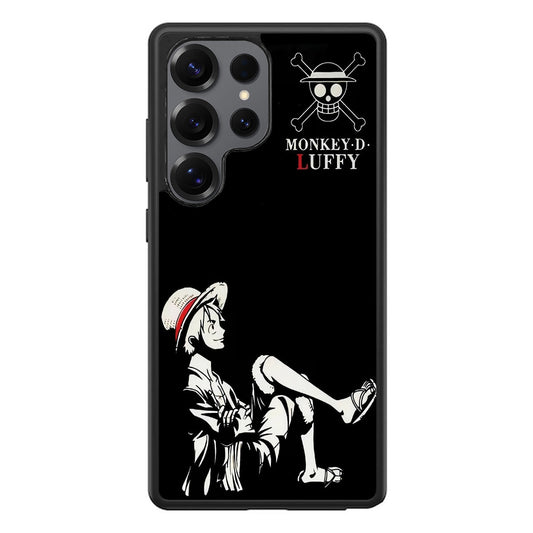 Monkey D Luffy Black And White Samsung Galaxy S25 Ultra Case