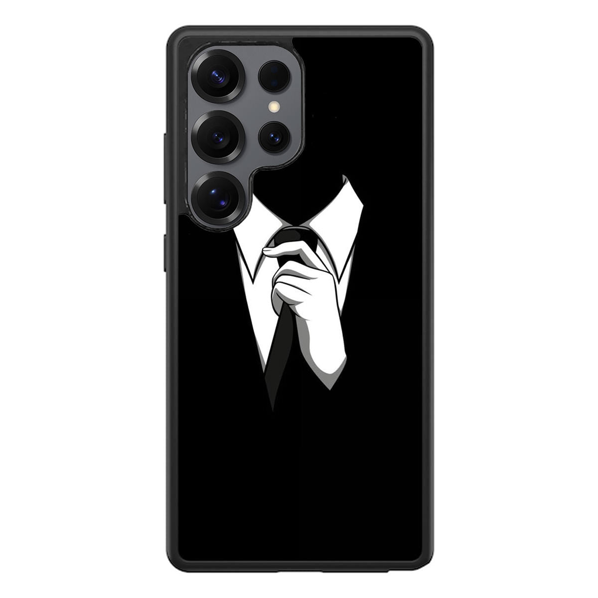 Anonymous Black White Tie Samsung Galaxy S25 Ultra Case