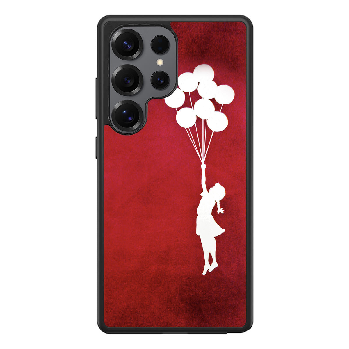 Banksy Girl With Balloons Red Samsung Galaxy S25 Ultra Case