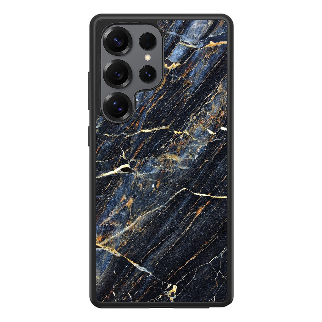 Golden Black Marble Samsung Galaxy S25 Ultra Case