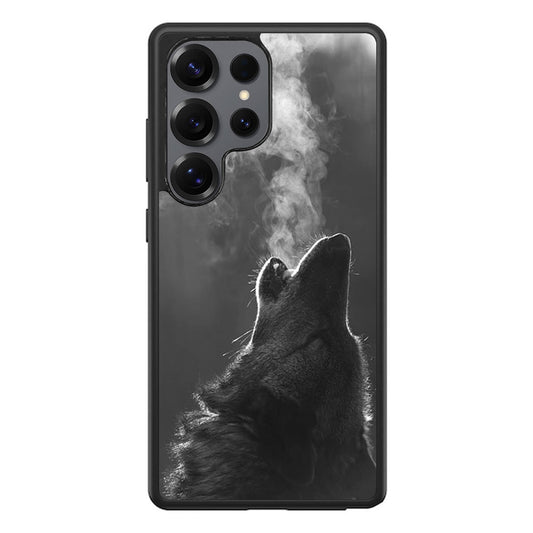 Howling Wolves Black and White Samsung Galaxy S25 Ultra Case