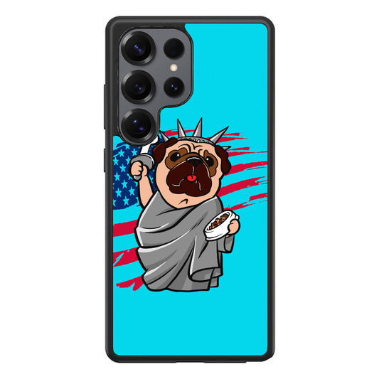 Independence Day Pug Samsung Galaxy S25 Ultra Case