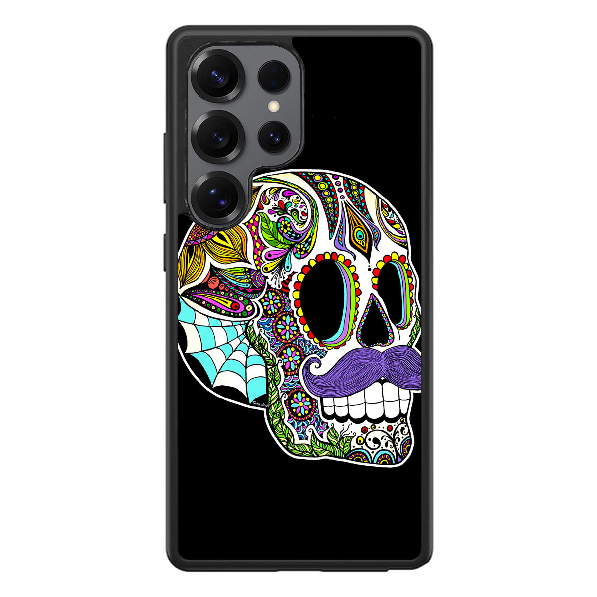 Mustache Sugar Skull Samsung Galaxy S25 Ultra Case