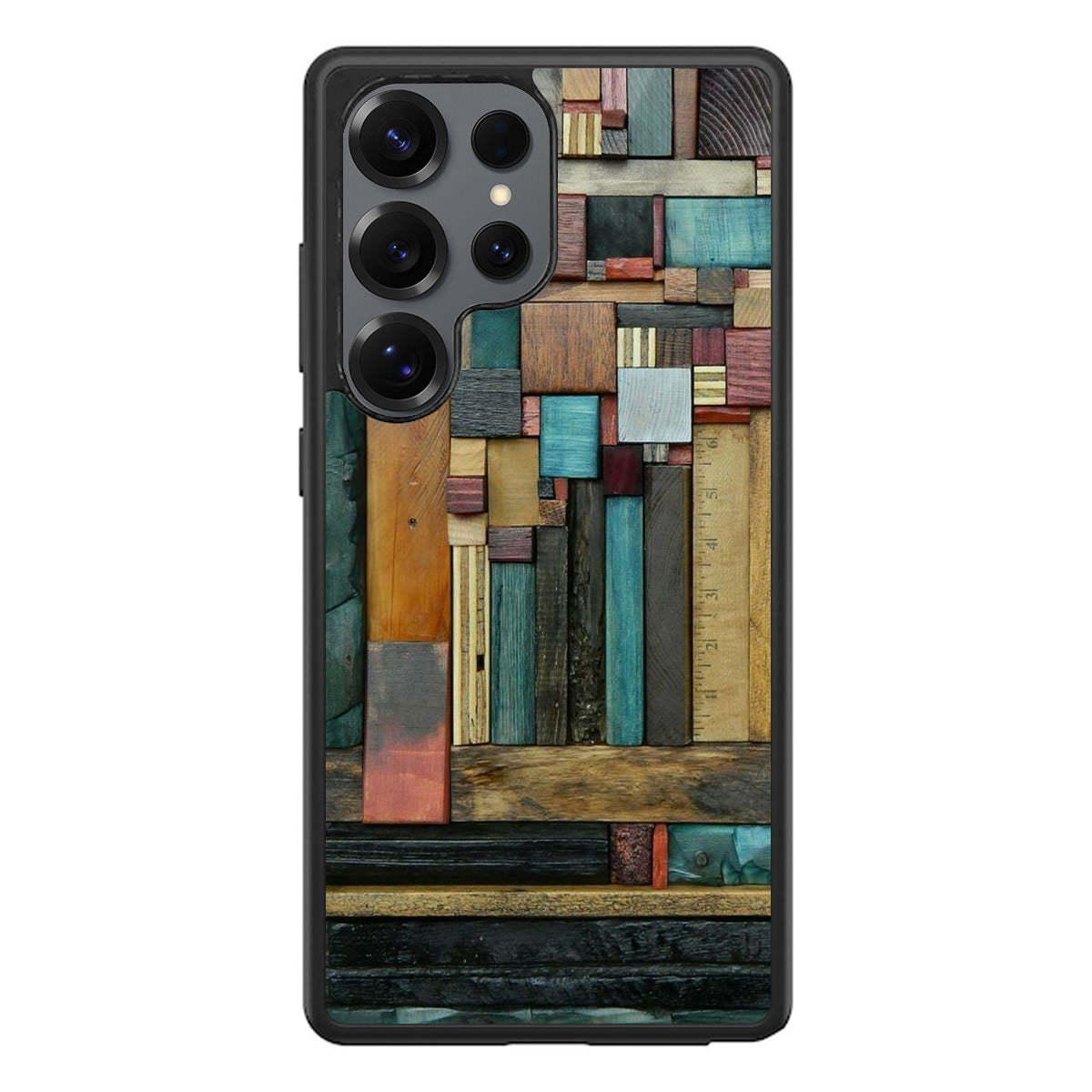 Painted Abstract Wood Sculptures Samsung Galaxy S25 Ultra Case