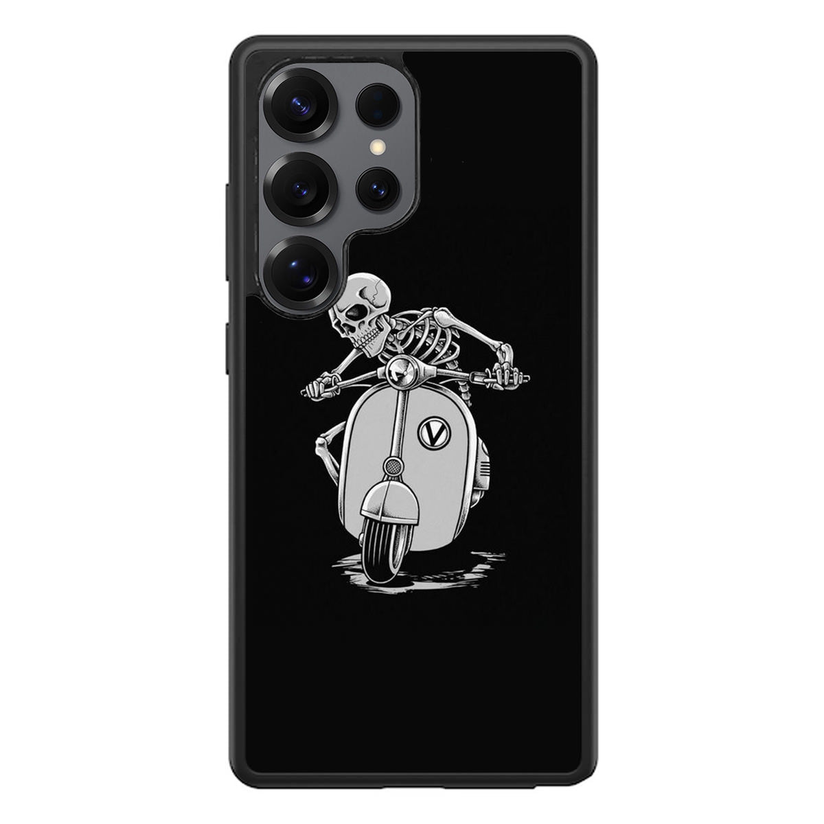 Skeleton Rides Scooter Samsung Galaxy S25 Ultra Case