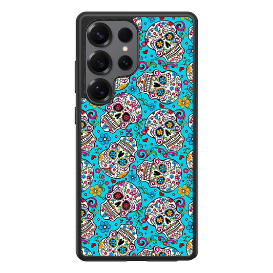 Skull Floral Sugar Samsung Galaxy S25 Ultra Case