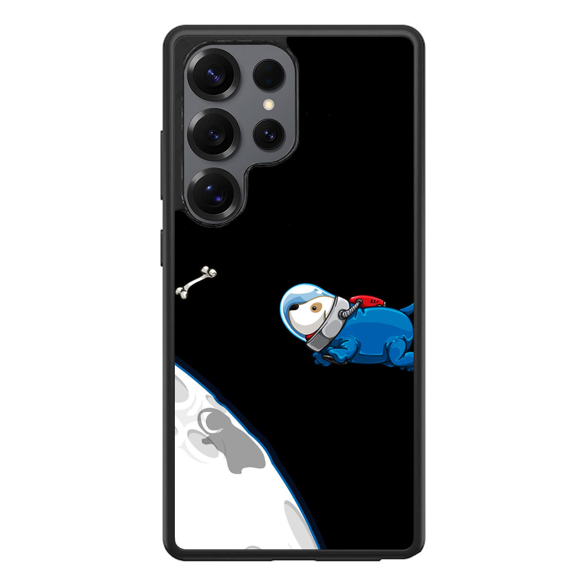 Space Dog Chasing A Bone Samsung Galaxy S25 Ultra Case