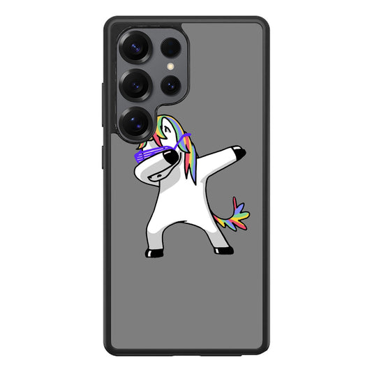 Unicorn Dabbing Grey Samsung Galaxy S25 Ultra Case