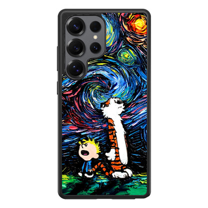 Calvin Art At Starry Night Samsung Galaxy S25 Ultra Case