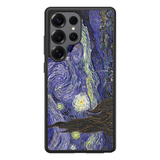 Dr Who Tardis In Van Gogh Starry Night Samsung Galaxy S25 Ultra Case