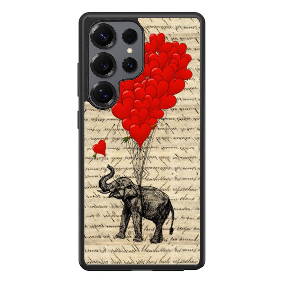 Elephant And Heart Samsung Galaxy S25 Ultra Case