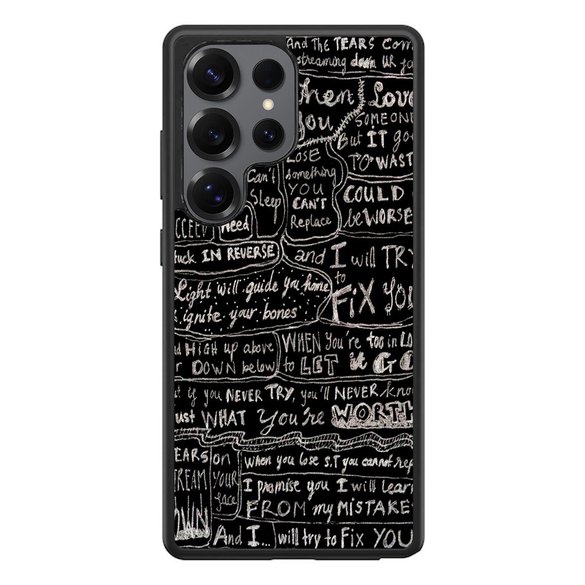 Fix You Lyrics Samsung Galaxy S25 Ultra Case