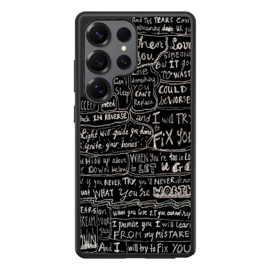 Fix You Lyrics Samsung Galaxy S25 Ultra Case