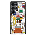 Friends TV Show Central Perk Sticker Samsung Galaxy S25 Ultra Case
