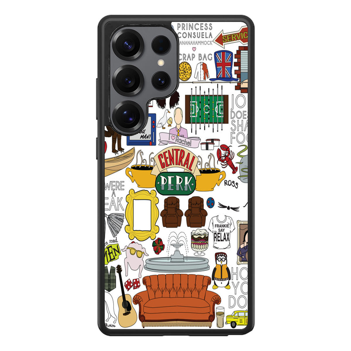 Friends TV Show Central Perk Sticker Samsung Galaxy S25 Ultra Case