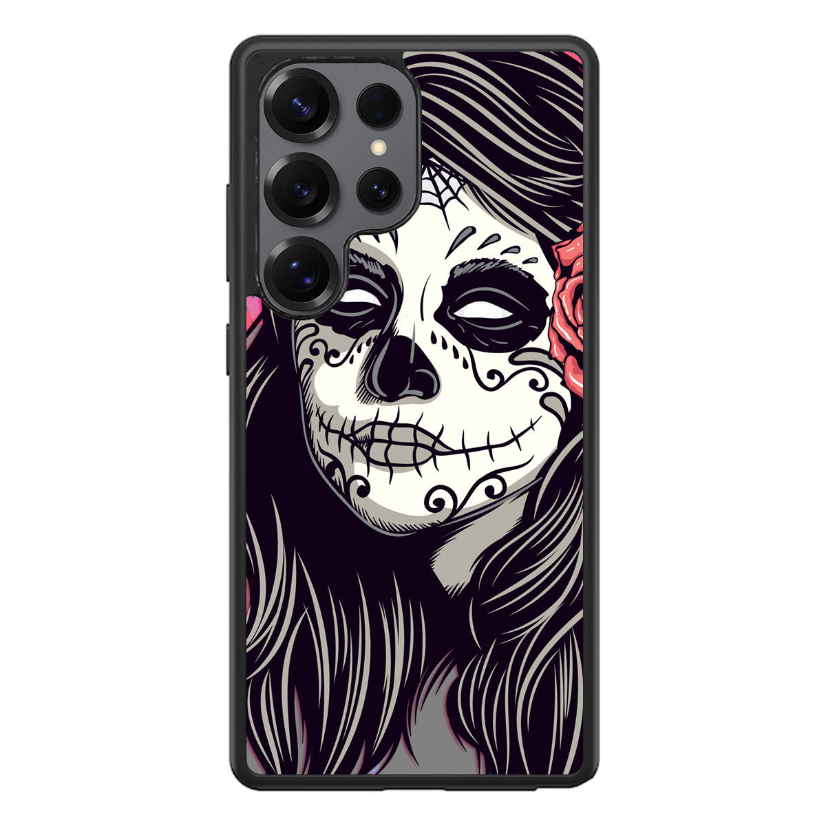 Girl Skull Flower Samsung Galaxy S25 Ultra Case