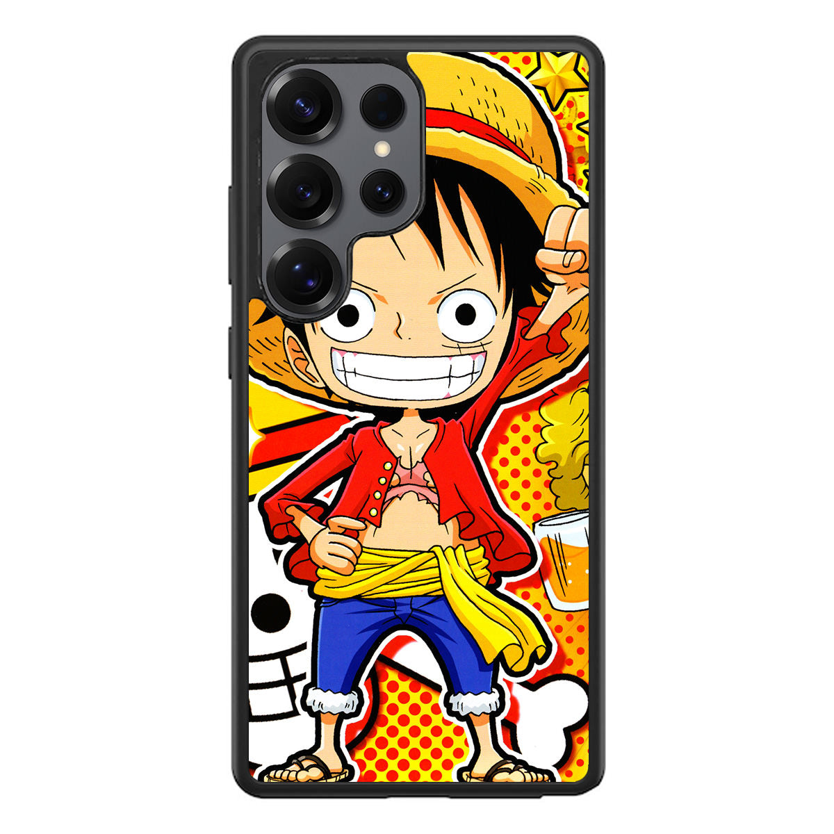 One Piece Cute Luffy Samsung Galaxy S25 Ultra Case