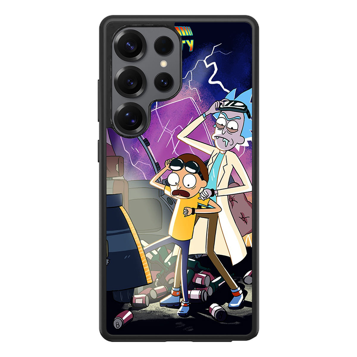 Rick And Morty Back To The Future Samsung Galaxy S25 Ultra Case