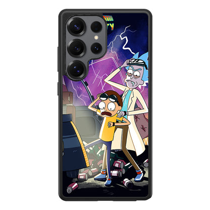 Rick And Morty Back To The Future Samsung Galaxy S25 Ultra Case