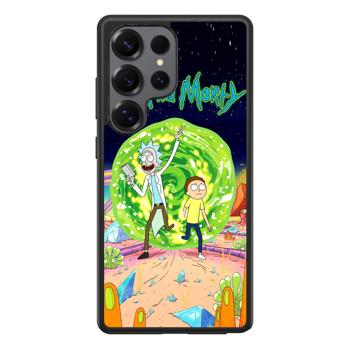 Rick And Morty Portal Gun Samsung Galaxy S25 Ultra Case