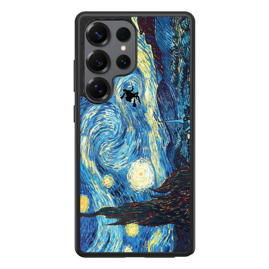 Witch Flying In Van Gogh Starry Night Samsung Galaxy S25 Ultra Case