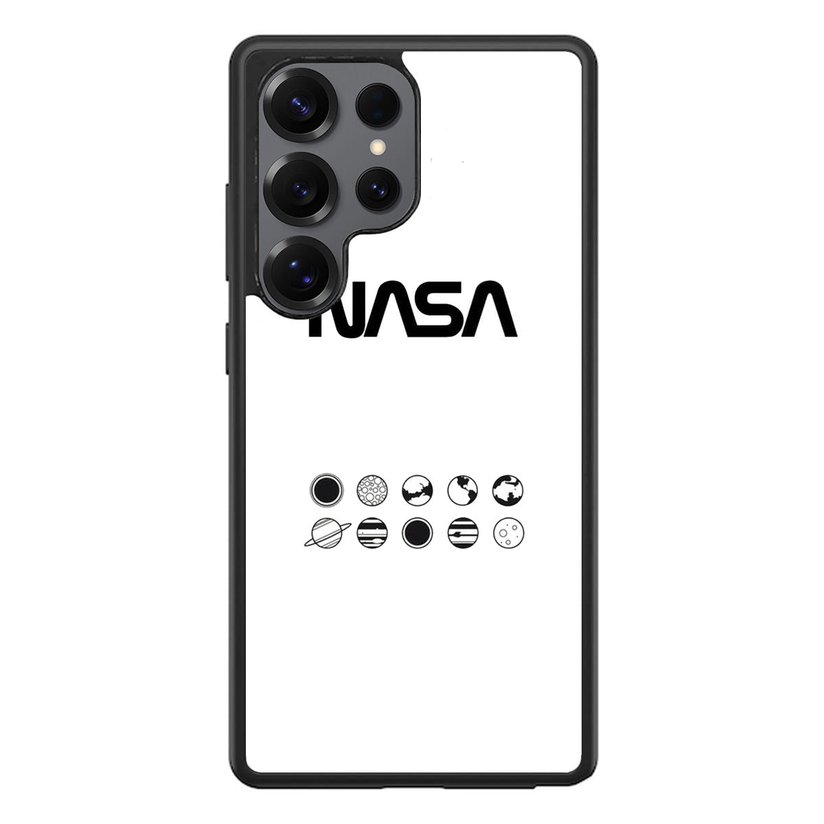 NASA Minimalist White Samsung Galaxy S25 Ultra Case