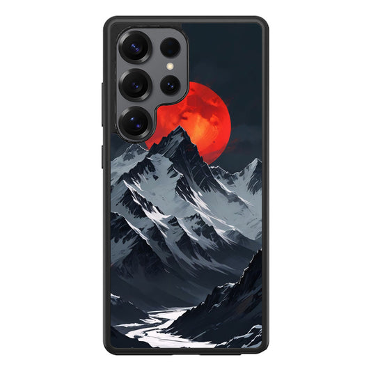 Crimson Eclipse The Mountain Samsung Galaxy S25 Ultra Case