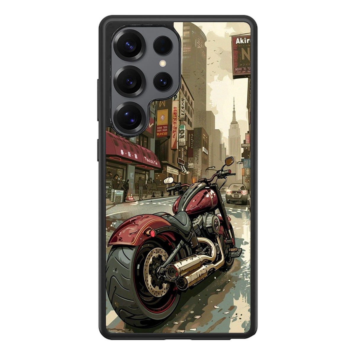 Motorcycle In Tokyo Streets Samsung Galaxy S25 Ultra Case