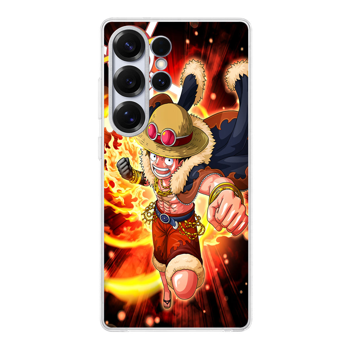 Luffy Red Hawk Punch Samsung Galaxy S25 Ultra Case