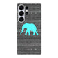 Aztec Elephant Turquoise Samsung Galaxy S25 Ultra Case