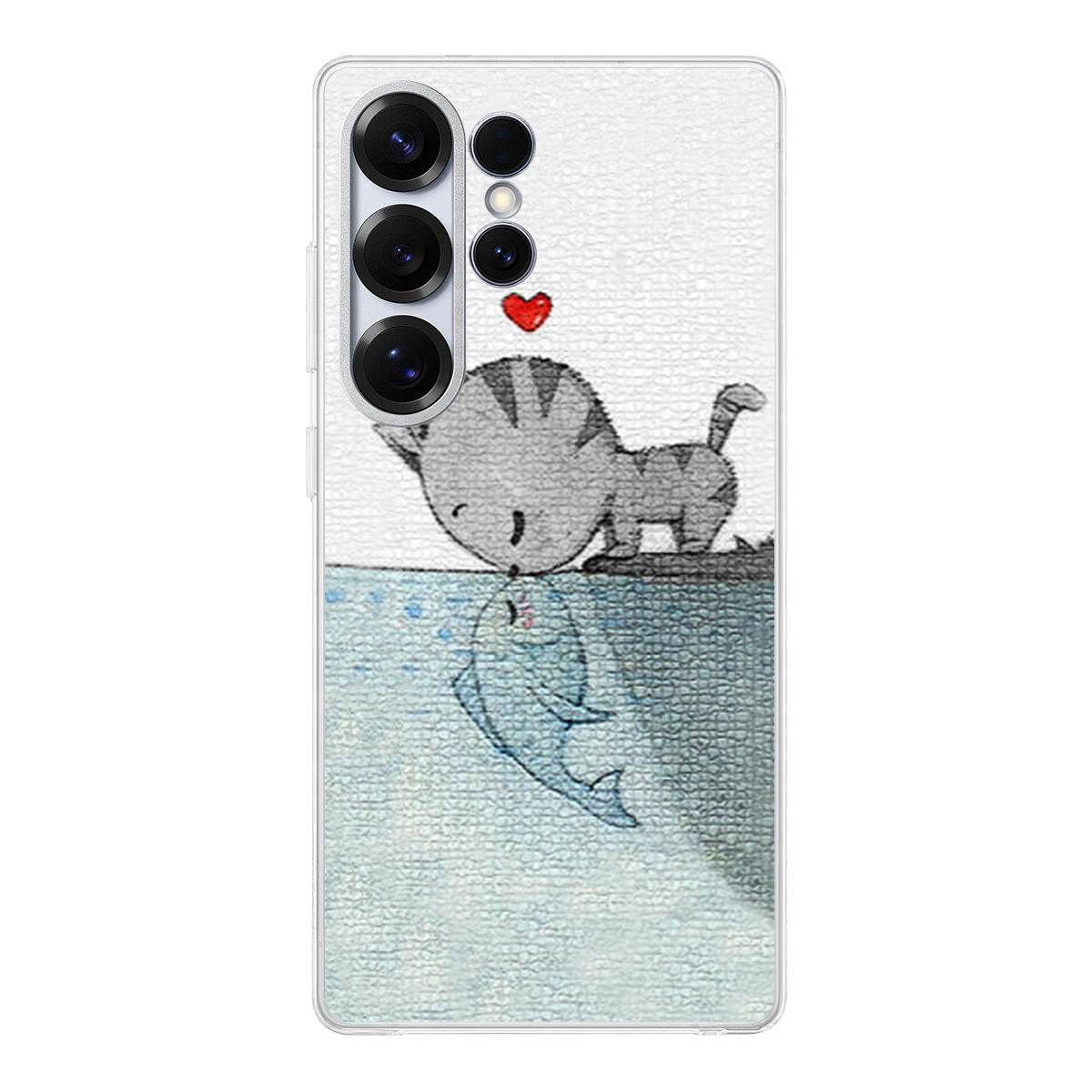 Cat Fish Kisses Samsung Galaxy S25 Ultra Case