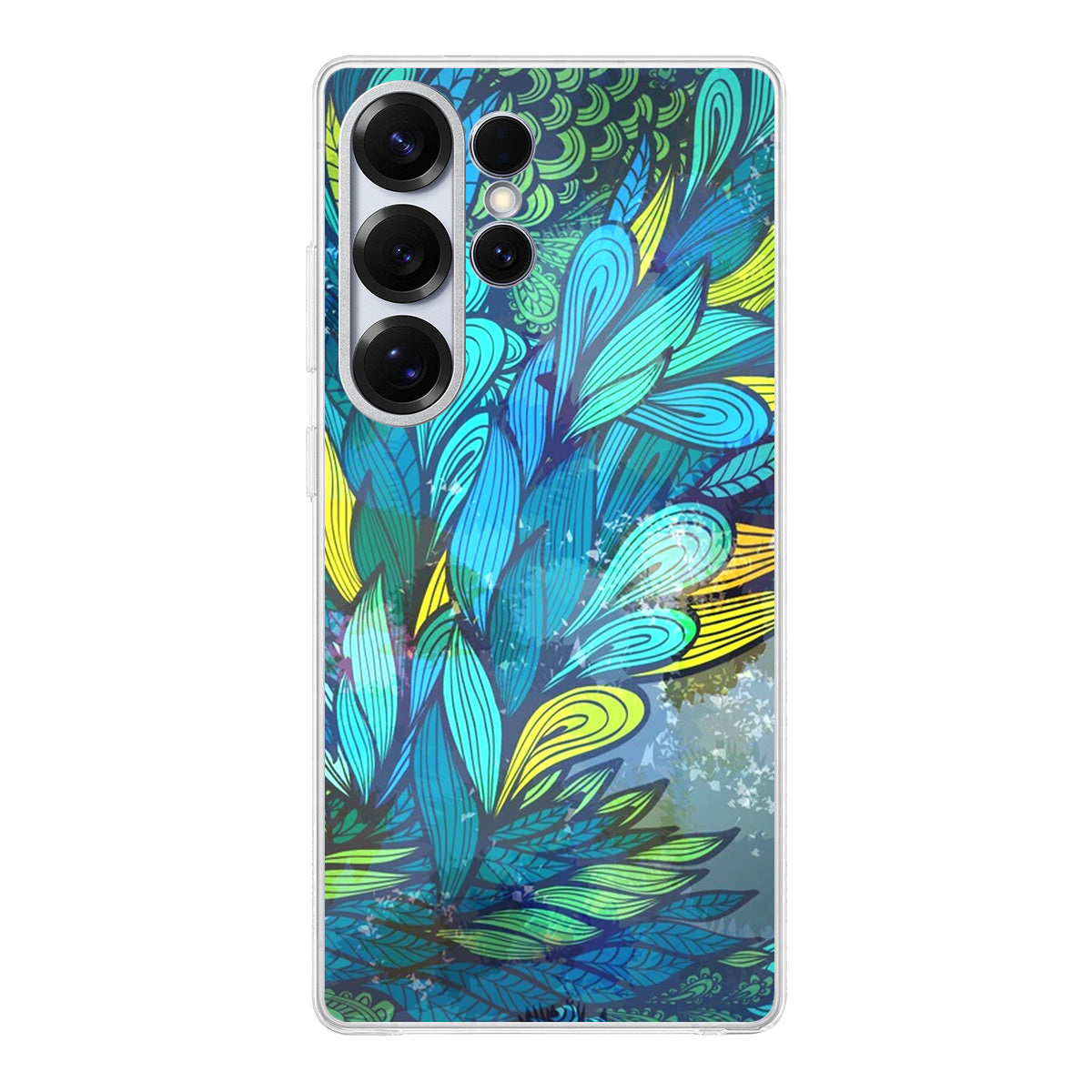 Colorful Art in Blue Samsung Galaxy S25 Ultra Case