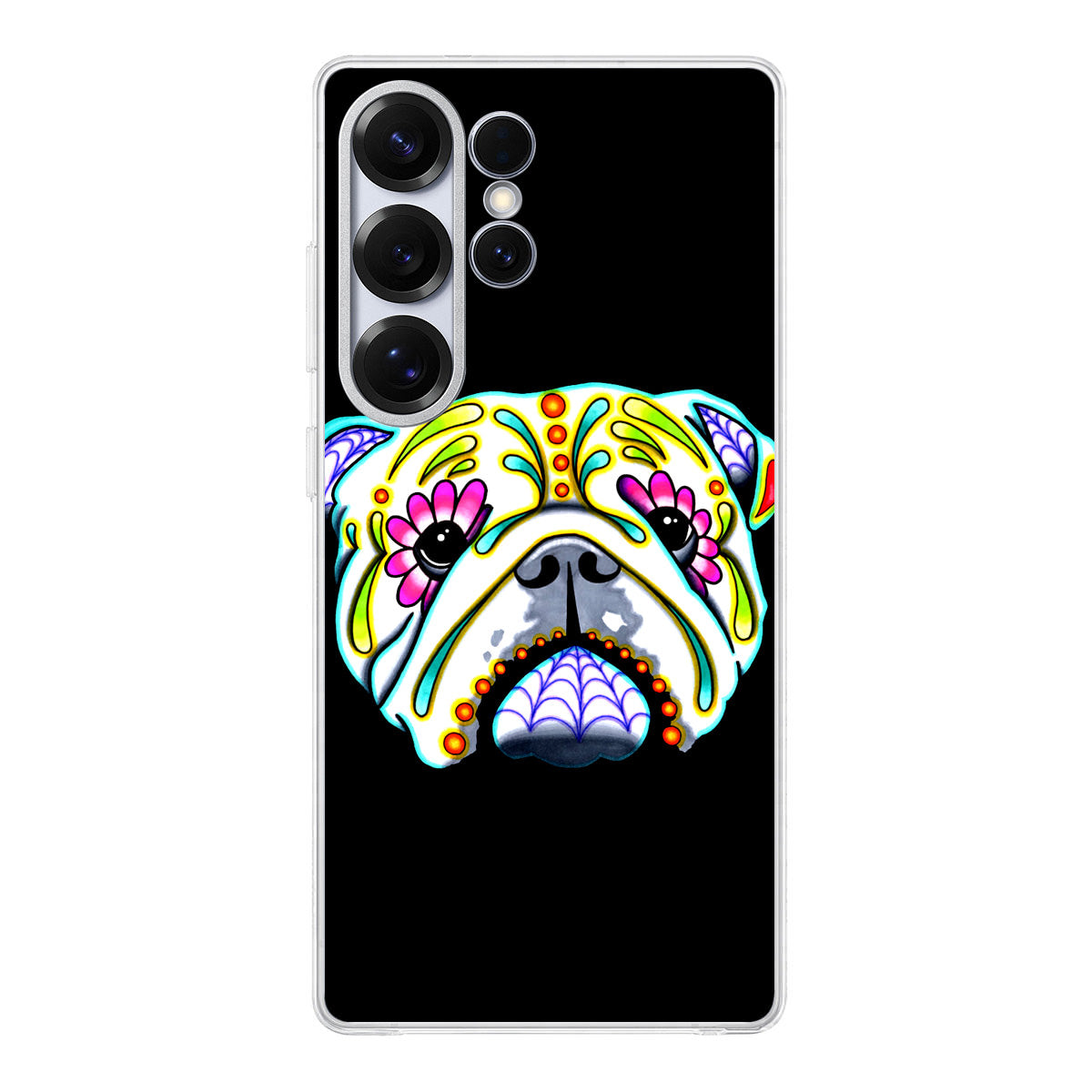 Colorful Bulldog Art Samsung Galaxy S25 Ultra Case