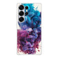 Colorful Dust Art on White Samsung Galaxy S25 Ultra Case