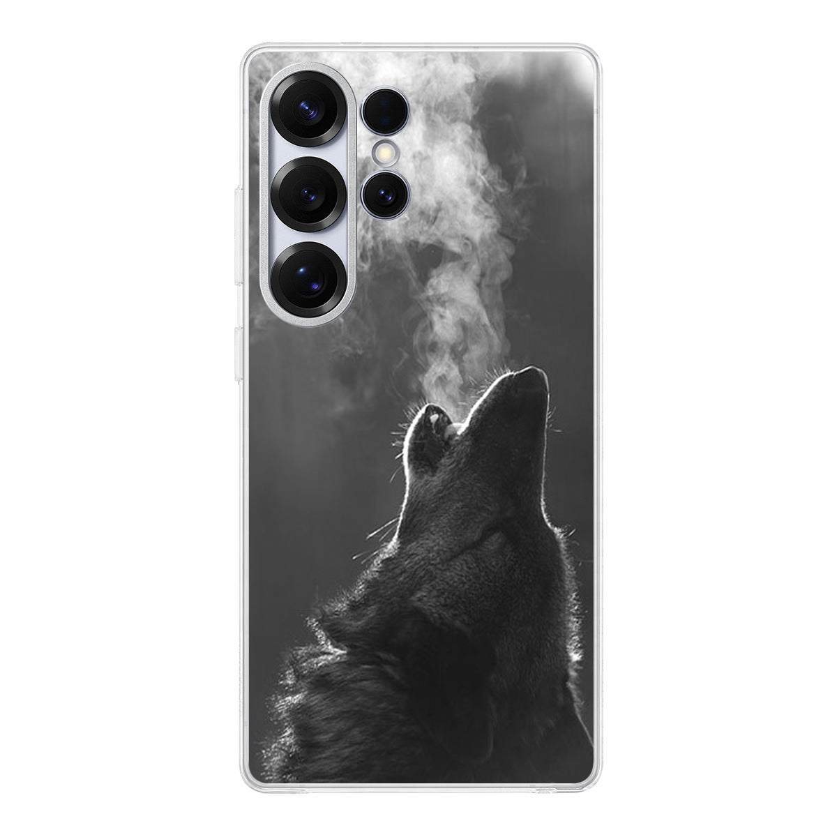 Howling Wolves Black and White Samsung Galaxy S25 Ultra Case