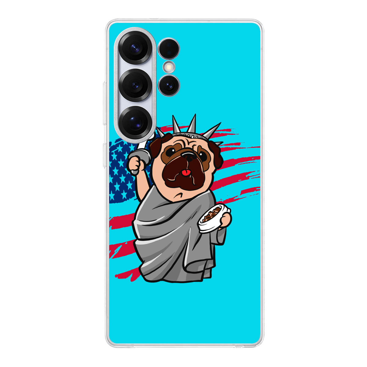 Independence Day Pug Samsung Galaxy S25 Ultra Case