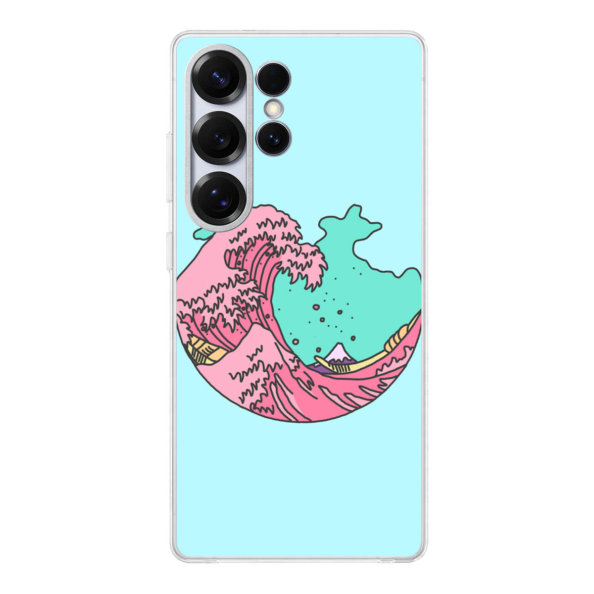 Japanese Pastel Wave Samsung Galaxy S25 Ultra Case