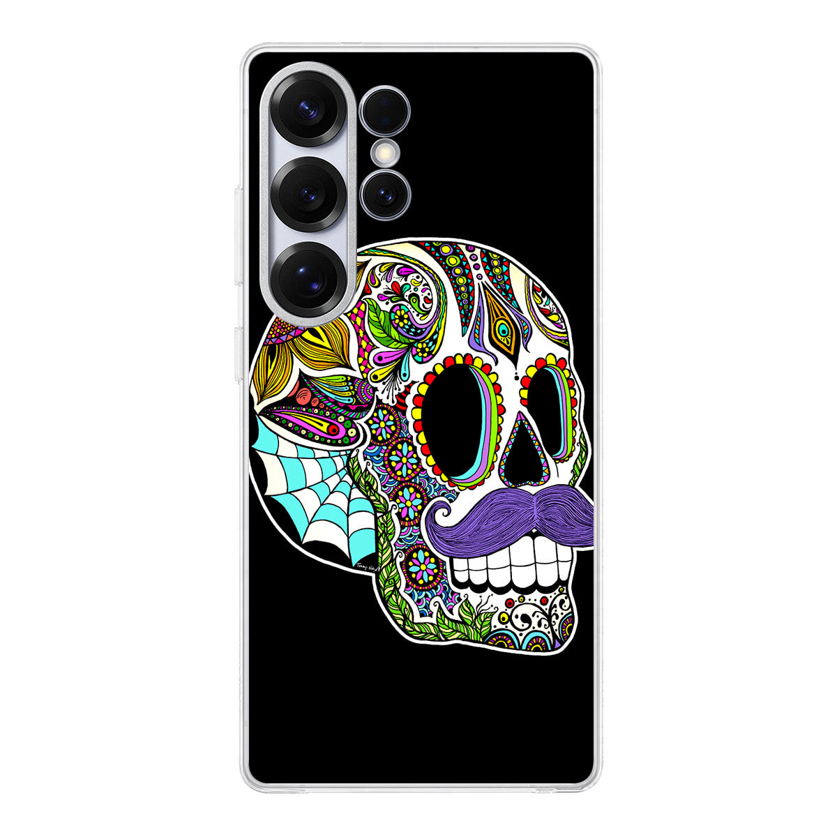 Mustache Sugar Skull Samsung Galaxy S25 Ultra Case