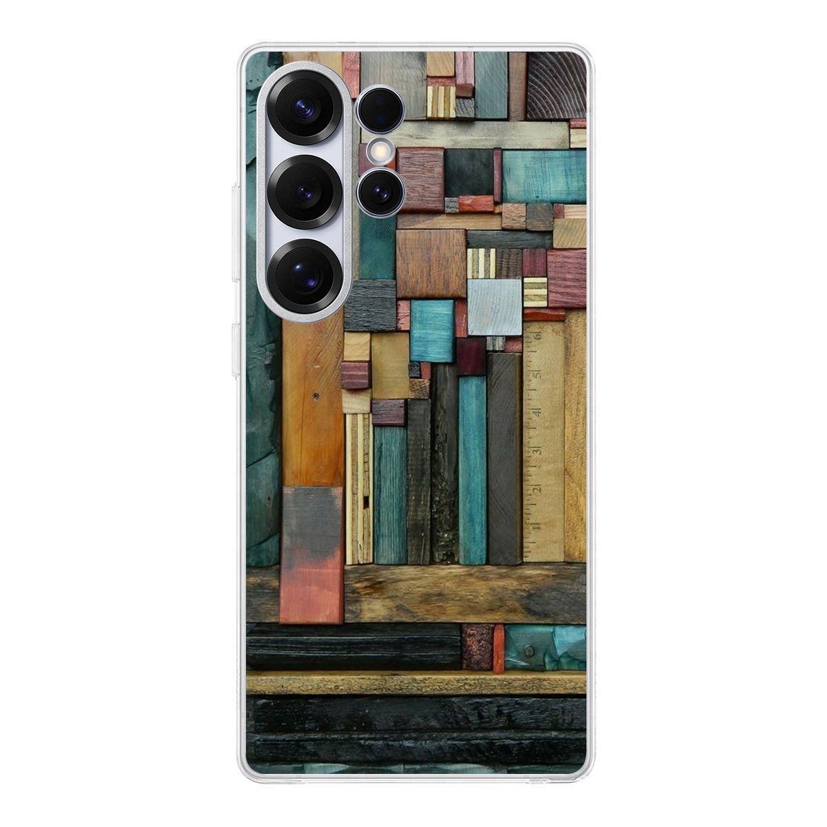 Painted Abstract Wood Sculptures Samsung Galaxy S25 Ultra Case