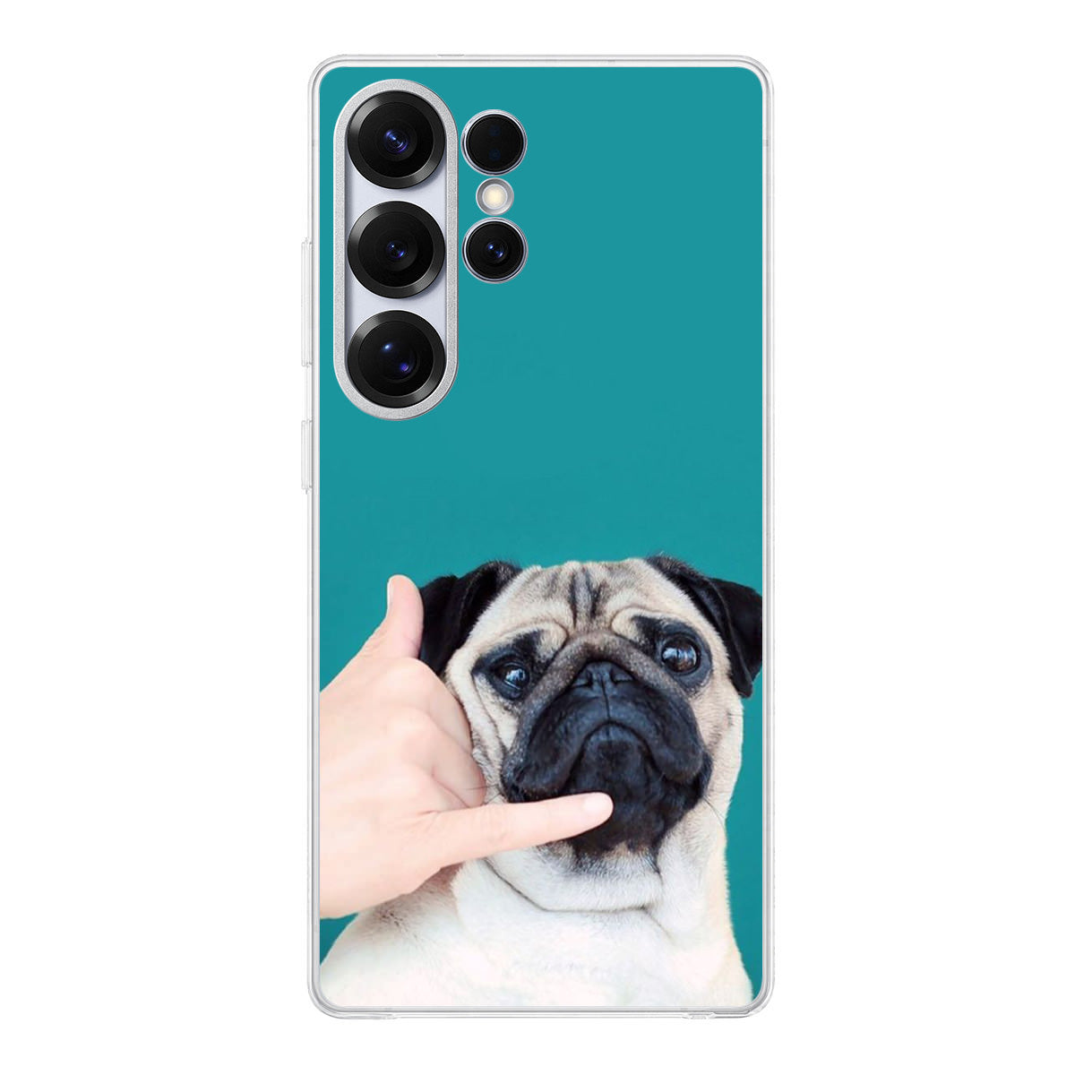 Pug is on the Phone Samsung Galaxy S25 Ultra Case