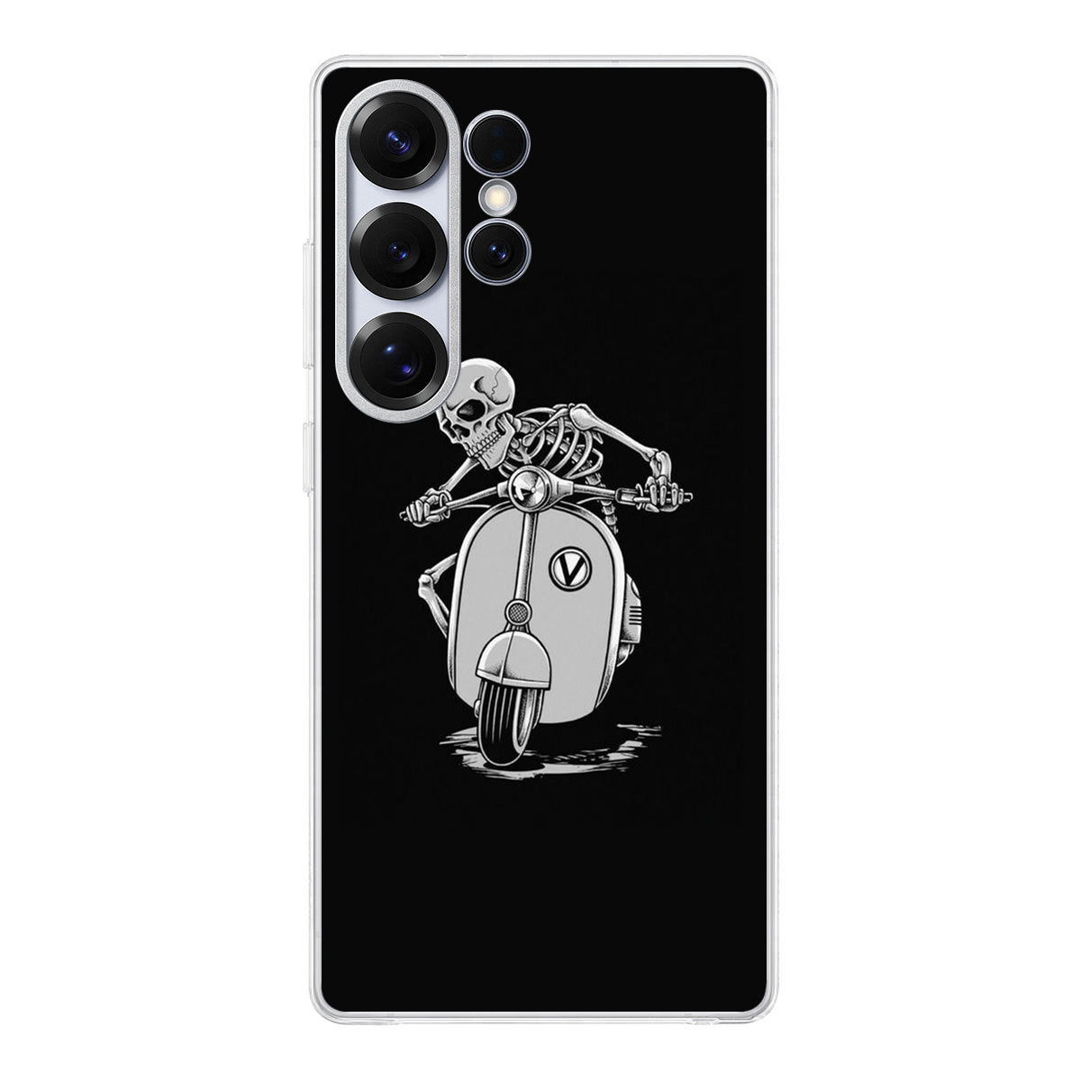 Skeleton Rides Scooter Samsung Galaxy S25 Ultra Case