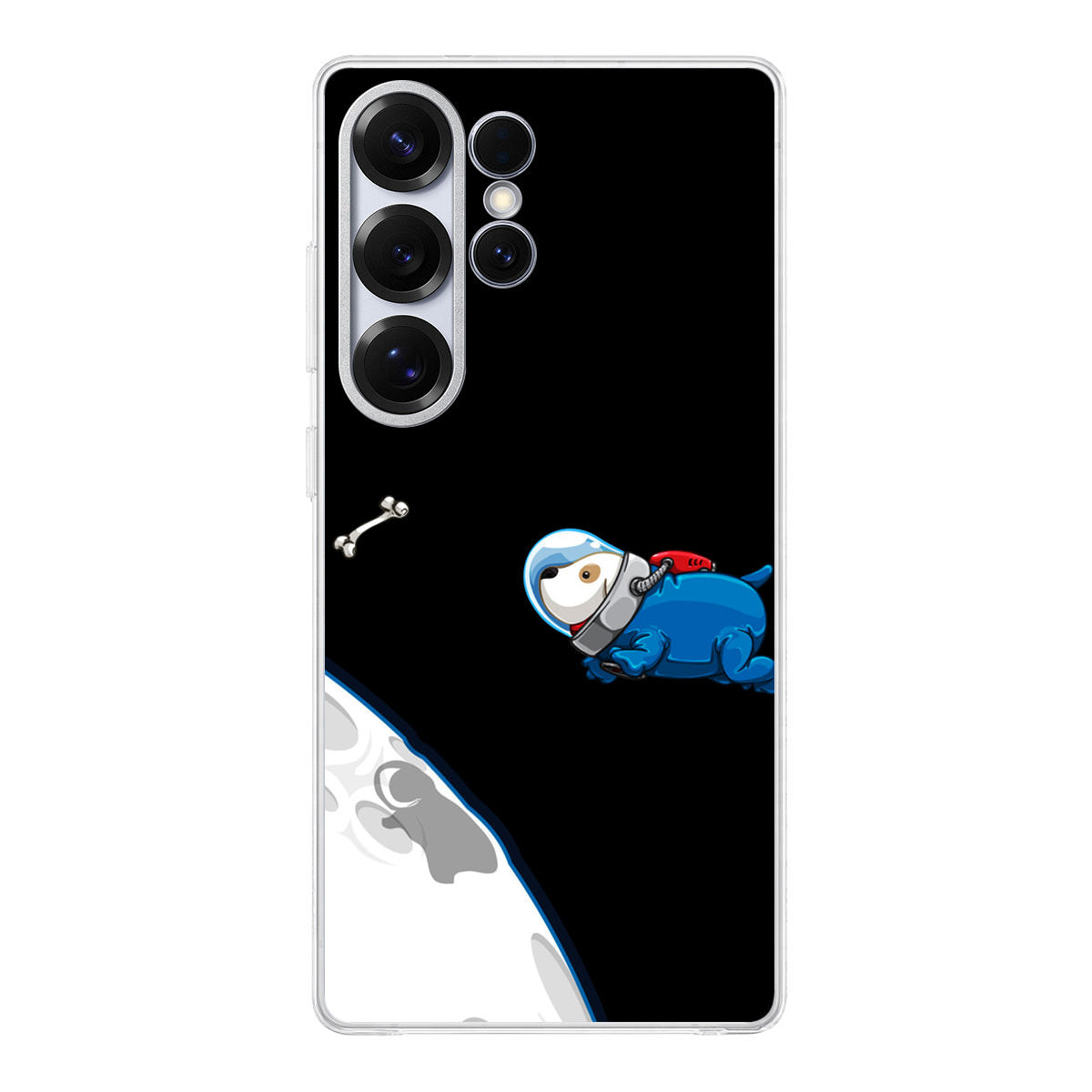 Space Dog Chasing A Bone Samsung Galaxy S25 Ultra Case