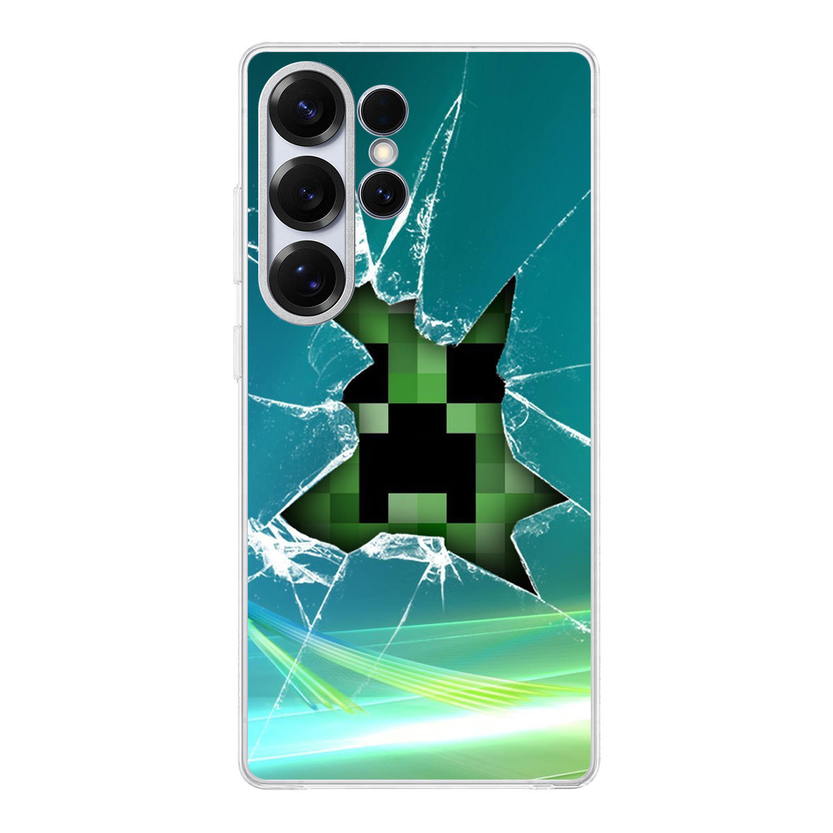 Creeper Glass Broken Green Samsung Galaxy S25 Ultra Case